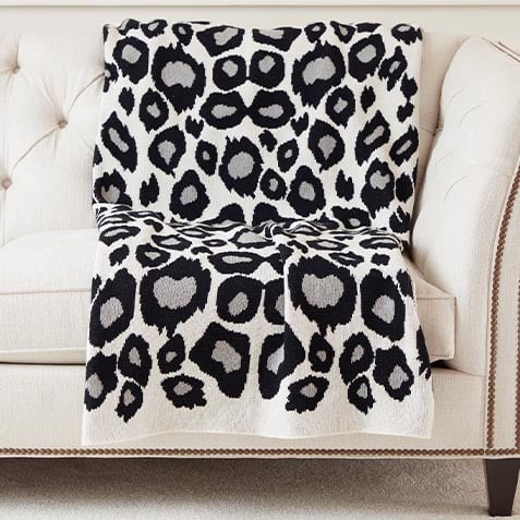 Recycled Cotton Cheetah Throw